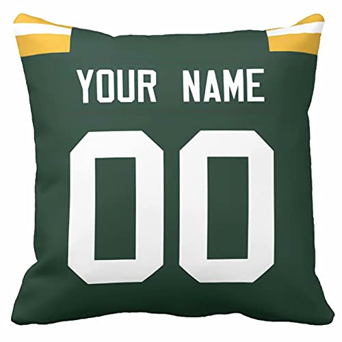 Image of ANTKING Throw Pillow 2 Pack with Custom Name and Number Personalized Gift for Men Women Boys