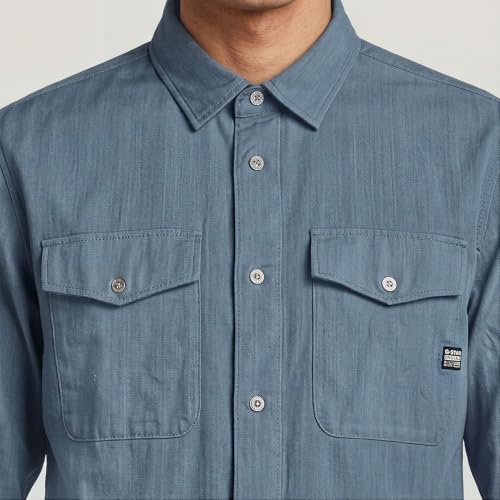 G-STAR Men's Marine Slim Long Sleeve Shirt Blau (Grit Gd D24963-D454-J323) XL – Ansicht 5