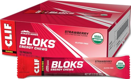 30% coupon - ★CLIF BLOKS Strawberry Energy Chews, 18ct