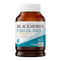 Blackmores Fish Oil 1000 Odourless | Maintains Heart, Skin, Eye & Brain Health | 400 Capsules