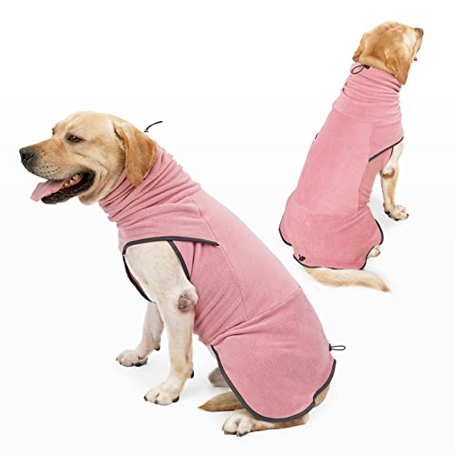 LIANZIMAU Hundepullover Grosse Hunde Fleece Hundemantel Fleecejacke Wintermantel Hunde Pullover für kleine mittelgroße große Hund Warm Hundejacke Wolters Hundemantel