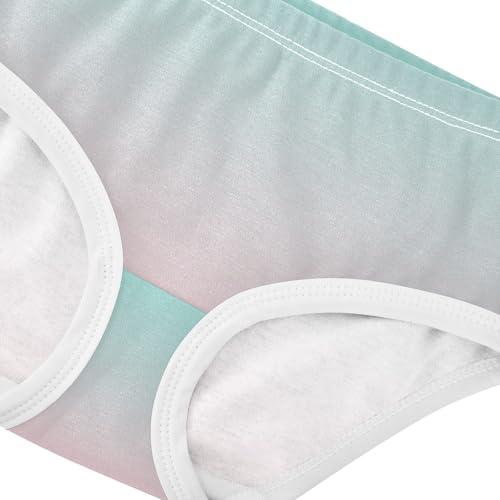 Joisal Green Blue Pink Gradient Panties Little Girl Toddler Underwear Floral Cotton Durable Kids Briefs Undies 2t4