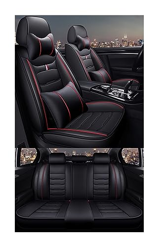 Housses de siège voiture Mercedes Benz haut de gamme noir et rouge 5 places