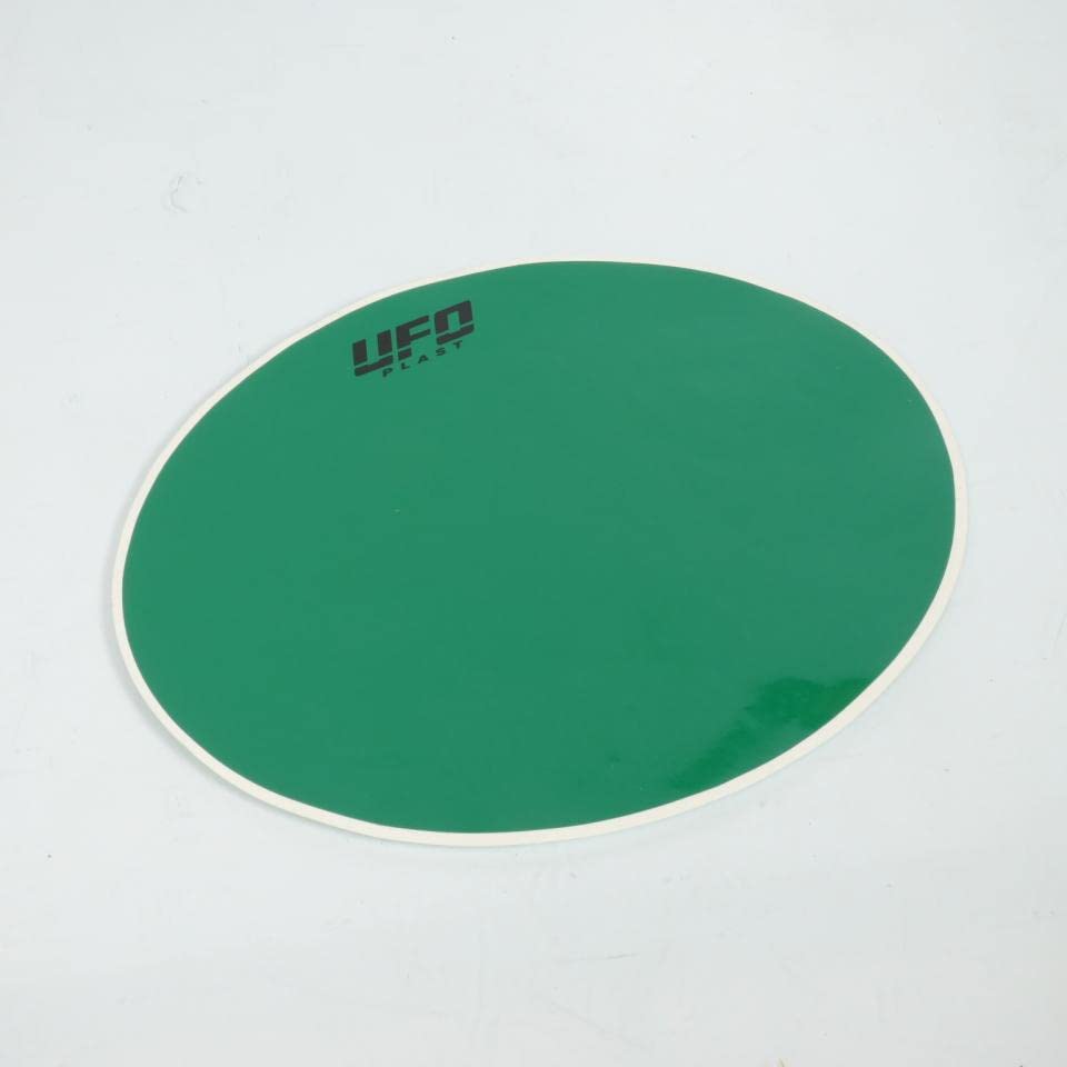 Plaque frontale moto vintage sticker ovale vert UFO pour carénage