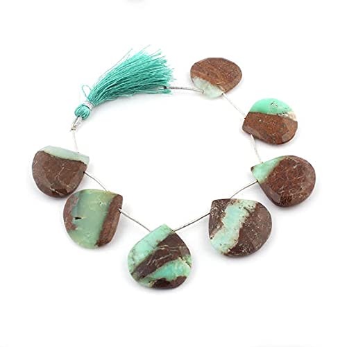 Bio chrysoprase perles cœur vertes de 26mm pour sublimer vos tenues d'été et vos colliers