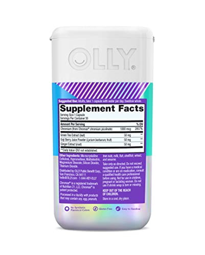 Olly Combat Cravings, Metabolism & Energy Support Supplement, Chromium, Green Tea, Goji Berry, Ginger - 30 Count #TOP6