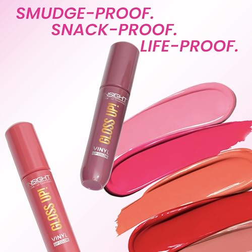 Image of INSIGHT Gloss Up Lip Color - Muted Maple | High-Gloss Finish | Rich Pigmentation | Lightweight, Long-Lasting Formula | All-Day Comfortable Wear (4g) (Pack of 3)