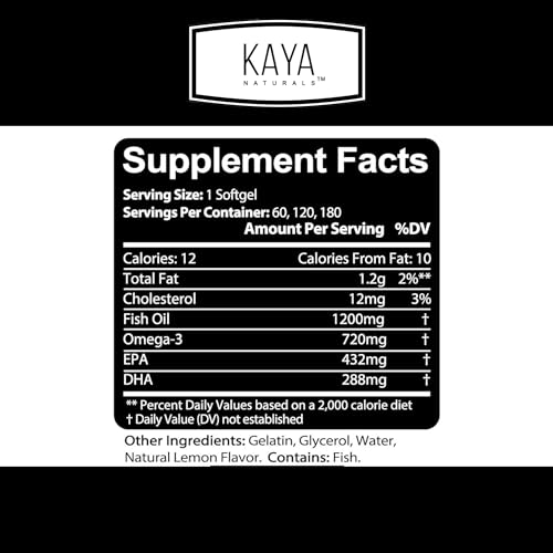 Kaya Naturals KNFISH60 Omega 3 Supplement | Nature Made Omega 3 Fish Oil thumb #1