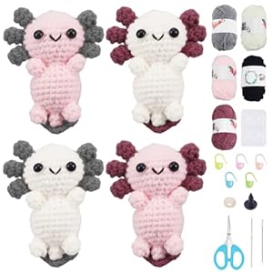 Freebloss Axolotl Häkelset 4er Set