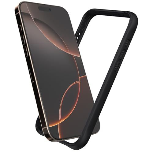 K TOMOTO Liquid Silicone Bumper Case for iPhone 16 Pro (6.3 Inch) Black