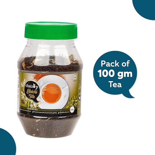 Image of Chaizup Premium CTC Elaichi Tea | Strong & Aromatic Loose Leaf Cardamom Chai | 1kg Pack | Boosts Immunity | Supports Metabolism | Relieves Stress | 100% Natural (100g)