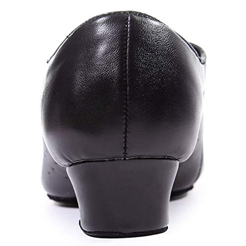 DoGeek Herren/Jungen Tanzschuhe schwarz Standard Latin Dance Schuhe Glattleder Ballsaal (Bitte bestellen Sie eine Nummer grösser) - Image 4