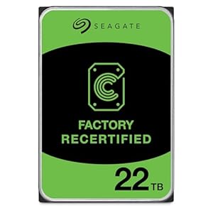 Seagate Exos 22TB SATA HDD 6Gb/s 7200RPM 3.5 pulgadas Disco duro empresarial (ST22000NM000C) (renovado)
