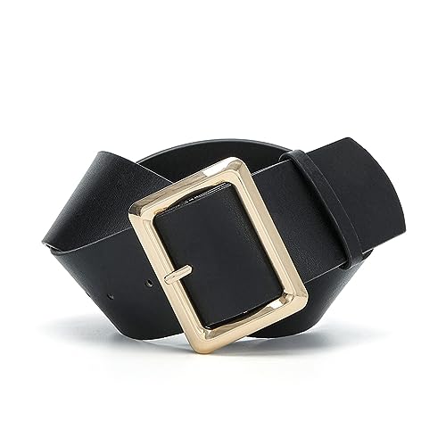 Women's Faux Leather Belt For Dress Metal Belt Thick Travel Casual Work Summer Basic Elegant Square2