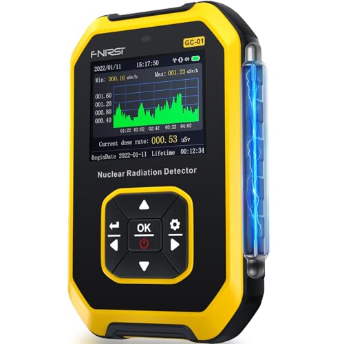 Detector de Radiación Nuclear con Contador Geiger - Dosímetro de Radiación FNIRSI con Pantalla LCD, Medidor Portátil de Radiación Beta-Gamma Recargable, 5 Unidades de Dosis Conmutables