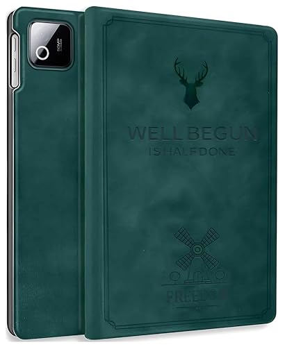 Image of ProElite Cover for Xiaomi Mi Pad 8 /8 Pro 11.2 inch Cover Case, Deer Flip Case for Xiaomi Mi Pad 8 /8 Pro 11.2 inch, Support Auto Sleep Wake, Dark Green