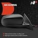 A-Premium Passenger Side Power Door Mirror - Compatible with Jeep Cherokee 2014 2015 2016 2017 2018 - Non-Heated Manual Folding Black Outside Rear View Mirror - Replace# 68164058AD