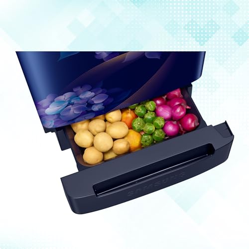 Image of Samsung 215 L, 5 Star, Digital Inverter, Direct-Cool Single Door Refrigerator (RR23H2H35HS /HL, Hydrangea Blue, Base Stand Drawer, Single Touch Defrost, 2026 Model)