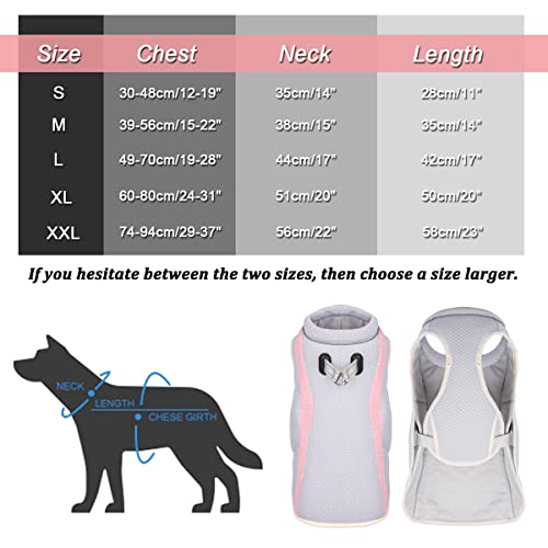 Hundekühlweste Geschirr, Hundekühlmantel Sicherheit sonnensicher und Verdunstungssumpf-Technologie mit verstellbarer kühler bequemer Hundejacke für kleine/mittlere/große Hunde Laufen Gehen Bergsteigen