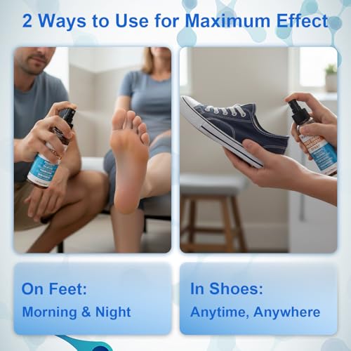 Image of Athletes Foot Spray 3Pcs, Jock Itch & Ringworm Treatment-Extra Strength Itch Relief Spray for Feet, Shoes, Socks-Odor Eliminator-Complete Course for Men, Women.