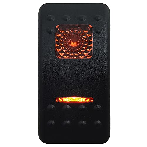 Image of Orange Led Momentary Rocker Switch for Car Marine Boat Caravan Vehicle Off-Road Pickup 5P (ON)-Off SPST Switch with Wires