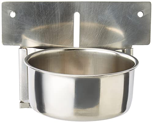 Nobby Edelstahlnapf mit Befestigung, Platte, 10,0 cm 0,25 ltr, 1 Stück