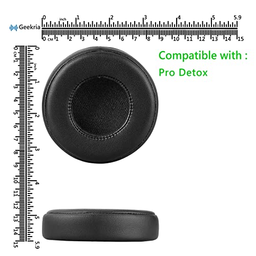 Geekria Replacement Ear Pads Compatible with Monster Beats Pro Detox Headphones, Repair Parts (Black) miniatura 6