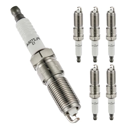 Image of LZTR5AGP Iridium Spark Plugs 6 Pack Compatible with Jeep Wrangler Compatible with Dodge Grand Caravan Town & Country Pacifica Voyager VW Routan 3.3L 3.8L V6 Engine Replaces 3381