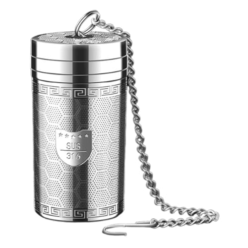 Tamiz de té de acero inoxidable - Infusor de té con tapa roscada, infusor de té suelto | Infusor de té de acero inoxidable para la preparación de hojas sueltas, mejor colador d