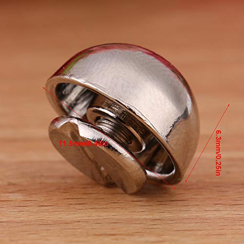 TOPINCN 20Pcs Metal Purse Handbag Feet Mushroom Type Nailhead Hollow Round Head Stud Metal Philip Screw-Back Spike Studs Rivet for Leather Crafting (Silver)