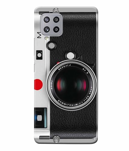 Image of Printed Hard Back Case Cover & Compatible for Samsung Galaxy A22 4G | Vintage Camera Art (Multicolor) - D1188