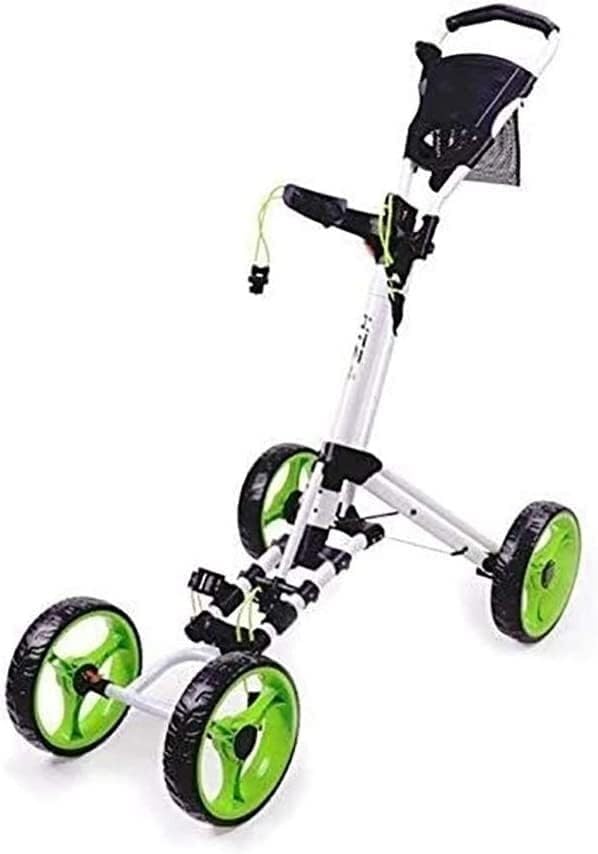 Carrello da Golf Carrello da Golf Carrello da Golf a 4 Ruote Carrello da Golf Pieghevole Carrello da Golf Pieghevole con Borsa for tabellone portabevande, Carrello da Golf