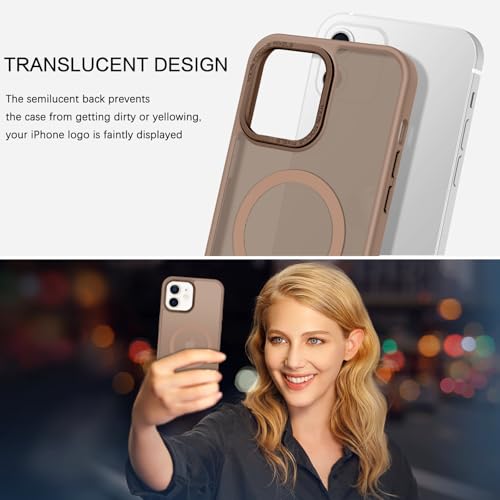 GaoBao für iPhone 12 Hülle, iPhone 12 Pro Hülle [Kompatibel mit MagSafe] Durchscheinende Matte Magnetische Stoßfeste Anti-Fingerabdruck… – Ansicht 6