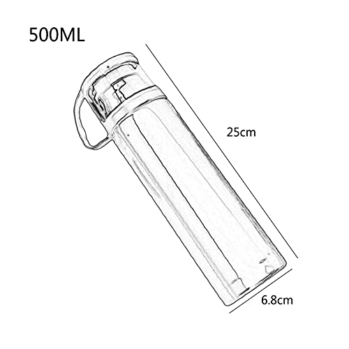 Termos Exterior Botella de Agua aislada de Doble Capa, Taza de café 500 ml Taza térmica de Acero Inoxidable Taza Taza de… - Imagen 3