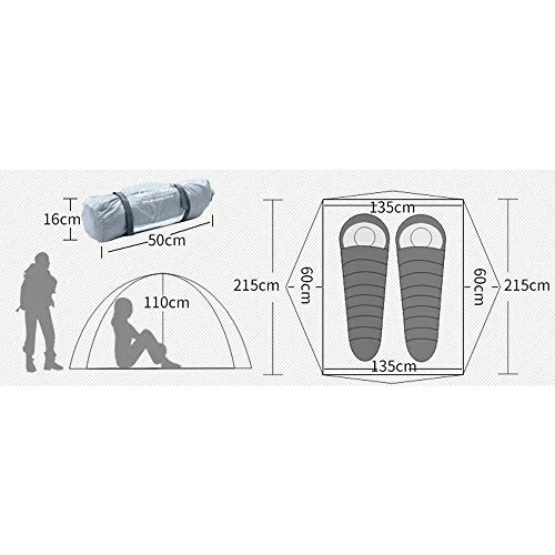 Carpa para Camping GeRRiT para 2 Personas con Poste de Aluminio miniatura 5