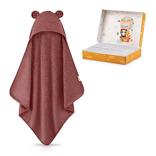 FUCHSUNDPANDA ® Kapuzenhandtuch Baby EXTRA dick, warm & weich | 75x75cm...