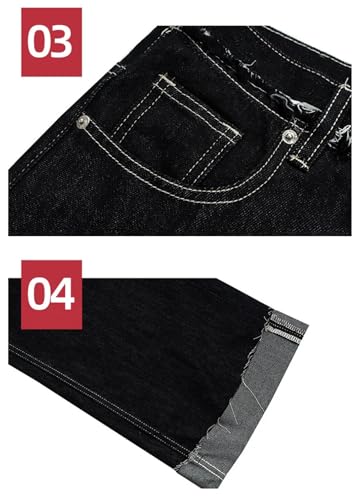 Men Women Jeans Streetwear Loose Wide Leg Straight Denim Pants Baggy Jeans Trousers3