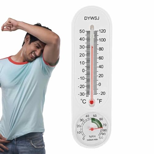 Termómetro de habitación - Monitor de temperatura de invernadero, Termómetro higrómetro | Función de medidor de humedad y temperatura con/celsius, termómetro doméstico fácil de montar en