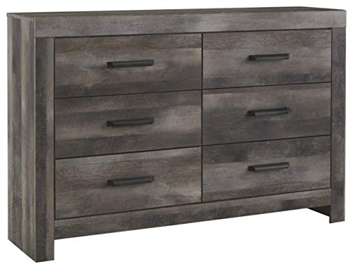 Wynnlow Rustic 6-Drawer Dresser in Weathered Gray