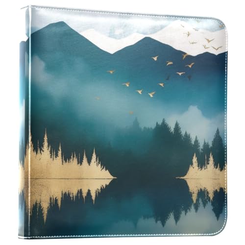 Álbum de Fotos Autoadhesivo DIY Scrapbook Álbum Montaña Bosque Dorado 3 Anillos 40 Páginas 8x10 para Recuerdos miniatura 1