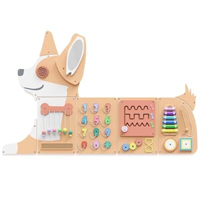 BlueWood Corgi Wall Busy Board Panels, Toddler ...