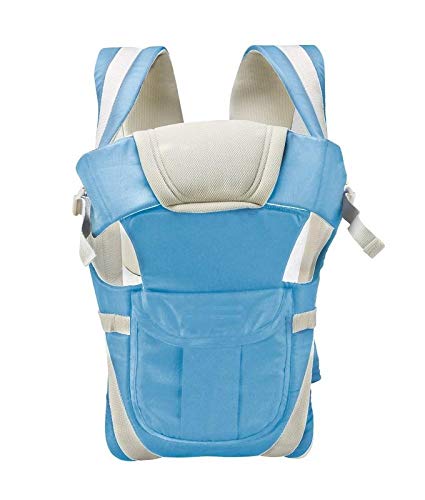 Image of Antil's Baby Carrier Bag /Adjustable Hands Free 4 in 1 Baby /Baby sefty Belt /Child Safety Strip /Baby Sling Carrier Bag /Baby Back Carrier Bag (Sky Blue) Front Carry Facing