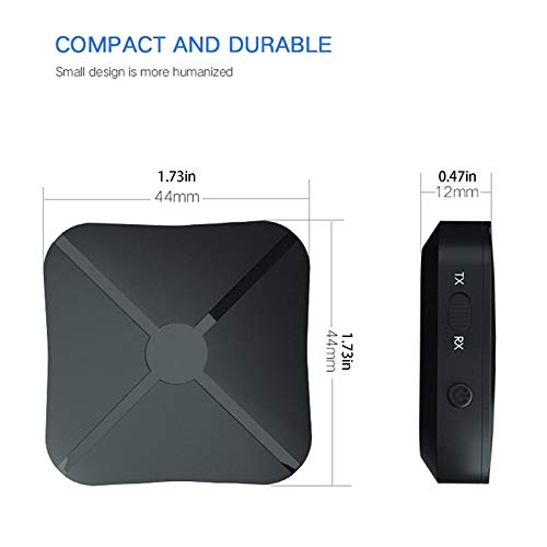 LEOP Bluetooth 5.0 Audio Transmitter Receiver, 2 in 1 Bluetooth Wireless Audio Adapter Suitable for PC, TV, Headphones, Soundbar, Car TV Loudspeaker, MP3, Home Stereo System - Image 5