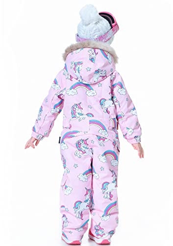 Image of Kids Girls Boys Waterproof Colorful One Piece Snowsuits Coveralls Ski Suits Jackets Winter Jumpsuits