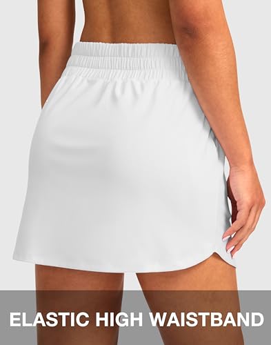 SANTINY Golf Skirts for Women 4 Pockets with Short High Waisted Stretchy Tennis Skirt Athletic Skorts for Woman Casual Summer3