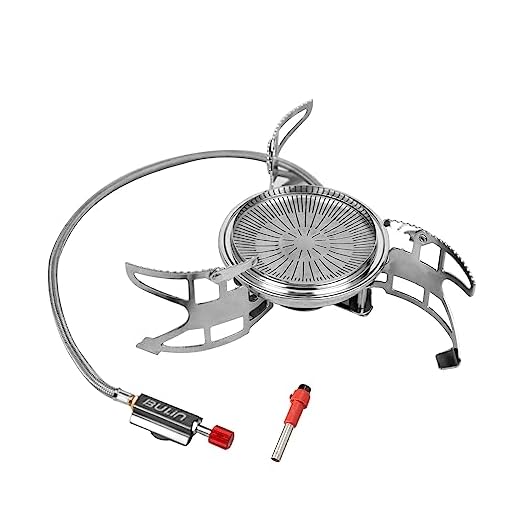 Bulin Fogão a Gás de Acampamento 3800W Atualizado à prova de vento Ajustável Ultraleve Backpacking Fogão à prova de vento Fogão de Propano Portátil para Acampamento Caminhada Mochila Externa