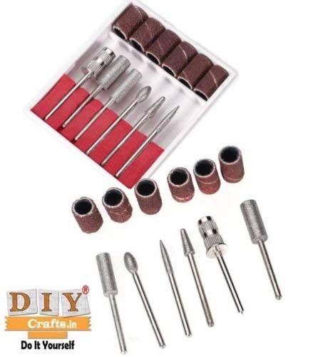 Image of DIY Crafts Pack Of 6 Pcs Set, Design No# 4, Repair 6 - Pcs Tool Drill File Bit Buffer Acrylic Manicure Electric Machine DIY To (Pack Of 6 Pcs Set, Design No# 4)