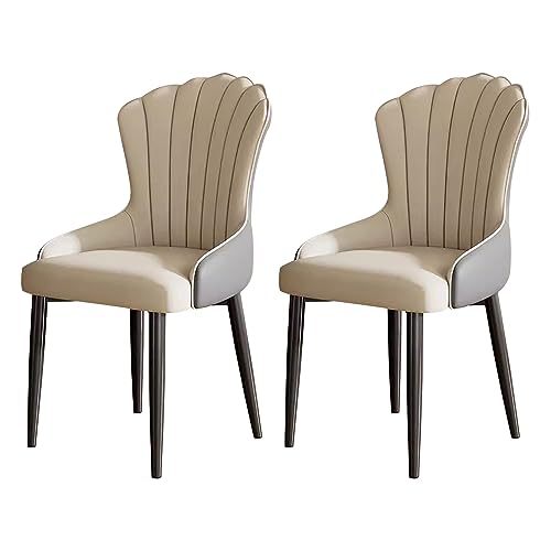 Chaises de salle à manger lot de 2 chaises de cuisine modernes en cuir PU rembourrées