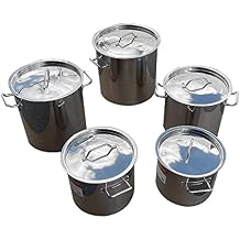 5-Pc Stainless Steel Stock Pot Steamer Pot Set 20 24 32 40 52QT Vaporera Kettle