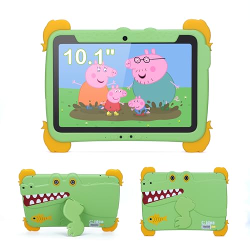 C idea Tablets para Niños Android 13 Tablet 10,1 Pulgadas de Aprendizaje iwawa Instalada, 4 GB RAM Dual Cámaras con WiFi